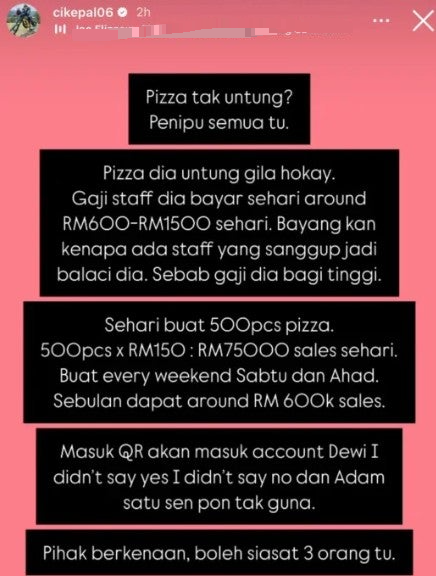 爆料前夫披萨店没纳税 女企业家:“内陆税收局,查他!”