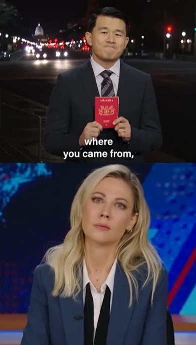 视频|马喜剧演员秀护照调侃美国政治 “不满特朗普当选可回国!”