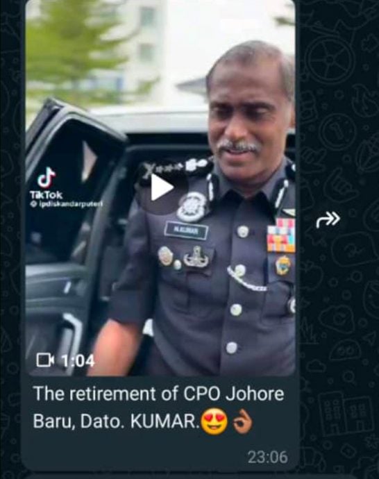 (已签发)全国:求真:视频疯传柔总警长退休,警方:传言不实