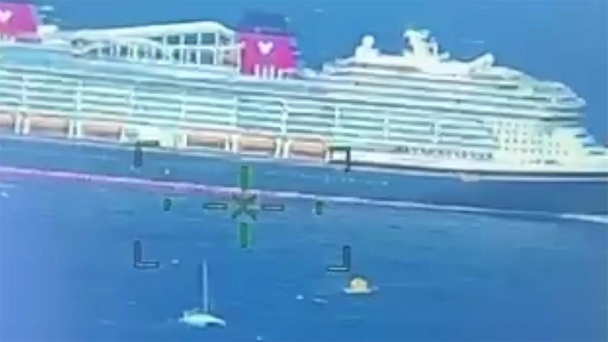 (有视频)船只在百慕达海域遇险 12月才首航的邮轮驰援救出4人