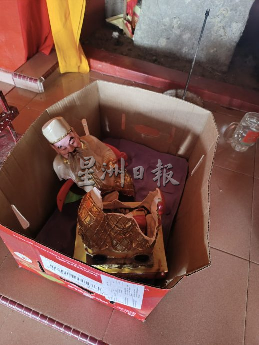 NS马口:马身新村拿督公金身被打破,刘金发声明此事与种族和种教问题无关