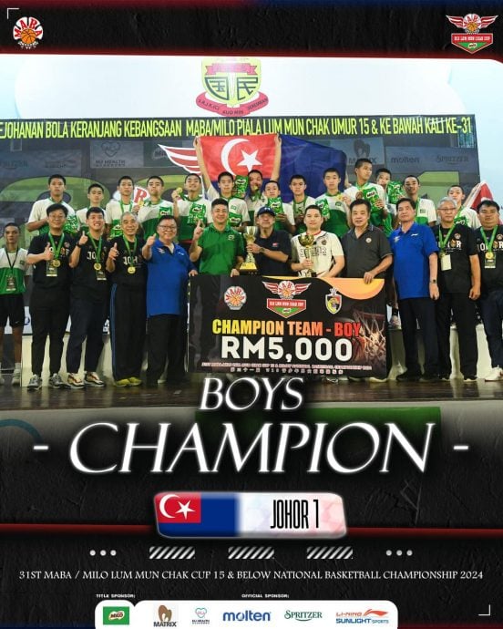 林文泽杯全国U15篮球赛|柔男单年包揽青年赛3冠 雪女4连霸延续统治力