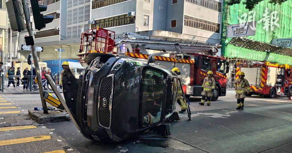 江若琳车祸急送医　车子失控严重翻侧