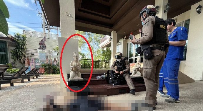 游客在度假村前摔倒 头撞石雕当场身亡