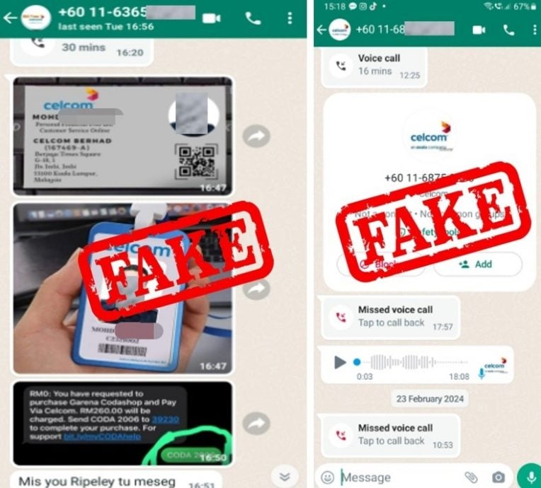 用“3个月免单”换OTP CelcomDigi：这是诈骗！