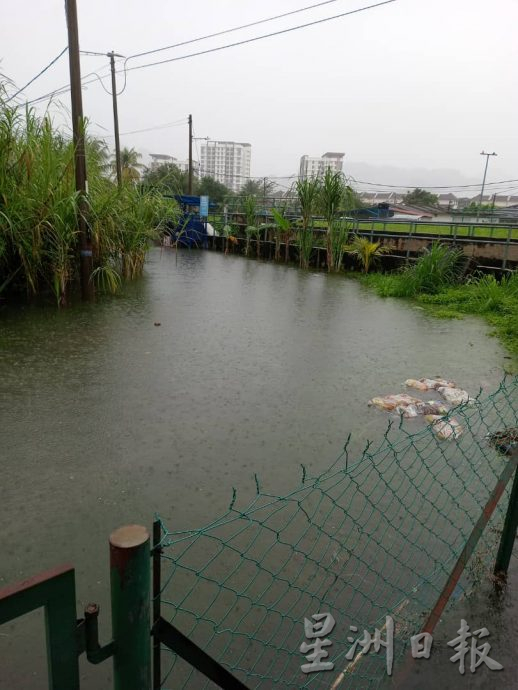 端洛降雨量庞大 迪莎端洛 百利新村淹水