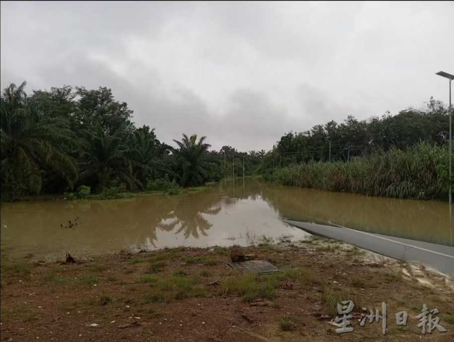 端洛降雨量庞大 迪莎端洛 百利新村淹水