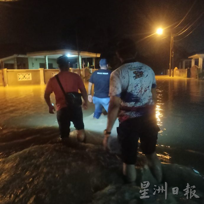 端洛降雨量庞大 迪莎端洛 百利新村淹水