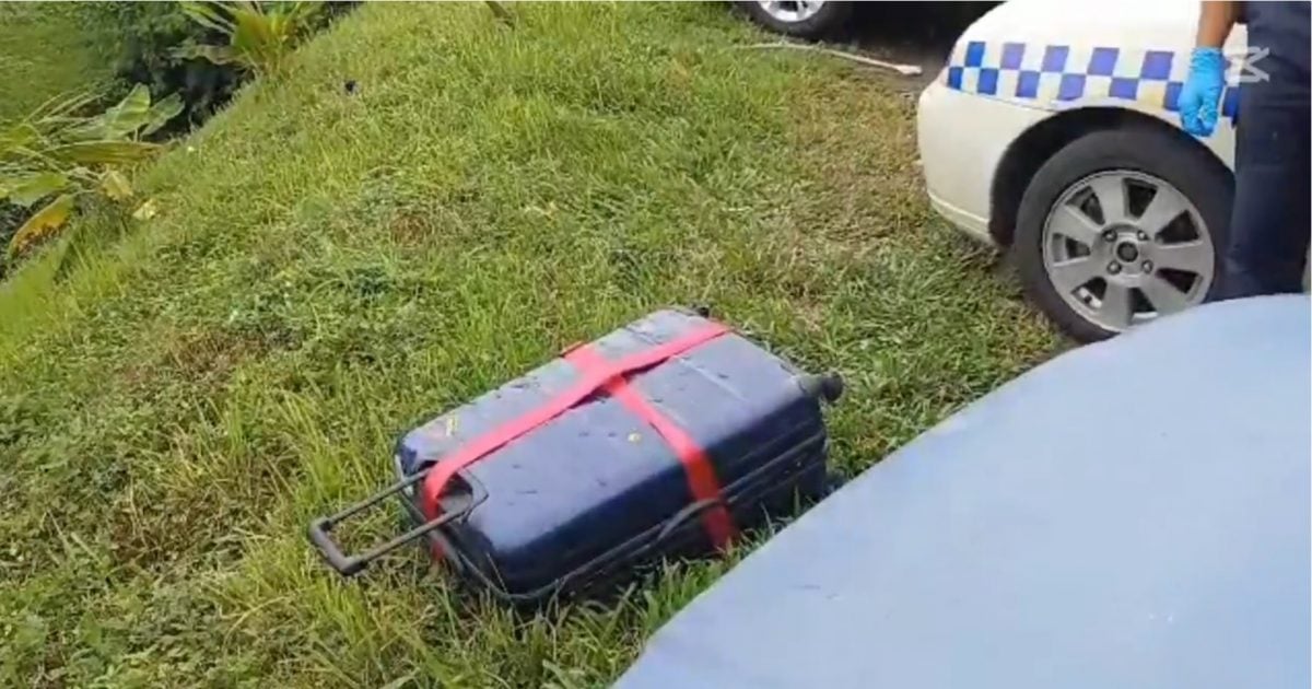 行李箱藏尸？沟渠边行李箱恶臭爬蛆虫·警方受召封锁现场调查