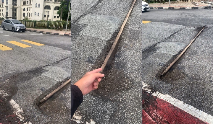 视频|繁忙道路冒出水管两方都不管 网轰：“到底JKR还是DBKL负责？” 