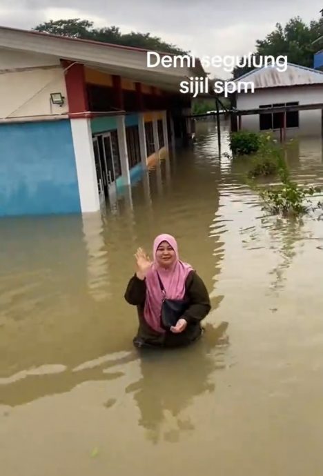 视频|考生乘船坐军车穿越水灾区 “我们只为了考SPM!”