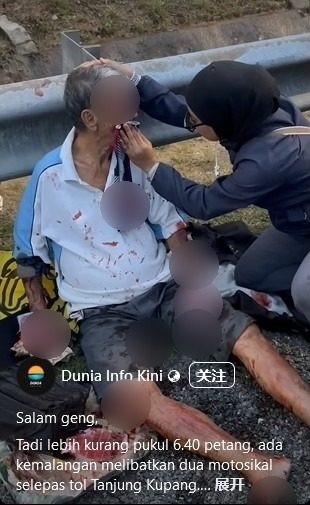 见马来女子无惧为受伤华裔大叔擦血,网友:我遇见了天使!