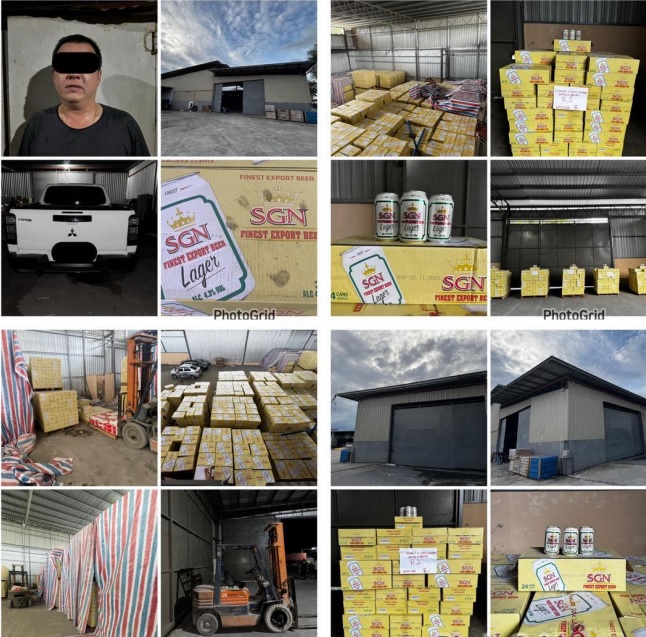 武吉阿曼联合砂警方取缔走私酒行动·起获值1500万令吉烈酒