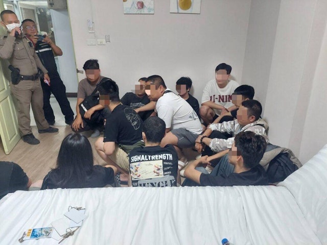 泰警酒店房内拘14中国人 多人涉缅甸诈骗后非法入境
