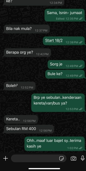 私家车接送上下学要RM400? 网掀两极化反应引热议