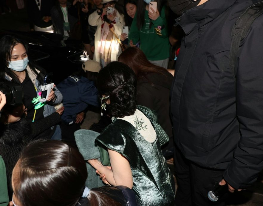 粉丝欲与赵雅芝自拍 遭保镖连人抱起抛走