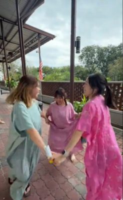 视频|3华女初体验“国民睡衣”超开心! 马来女生:特别挑选的礼物