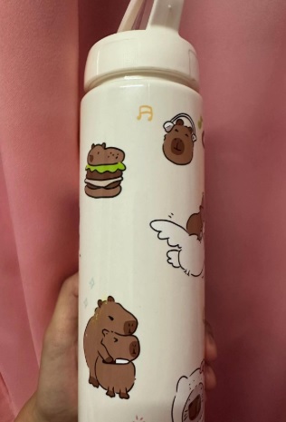 视频|可爱水壶印有儿童不宜图案 “‘卡皮巴拉’竟这么暴力！”