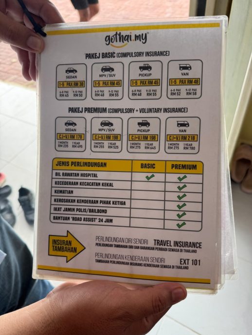 到泰国自驾要买完整保险