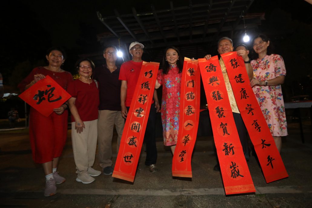 大都会/主文/各族伴舞狮和夜光龙绕湖池庆祝新春 杨巧双国会选区办新春捞生不忘做运动