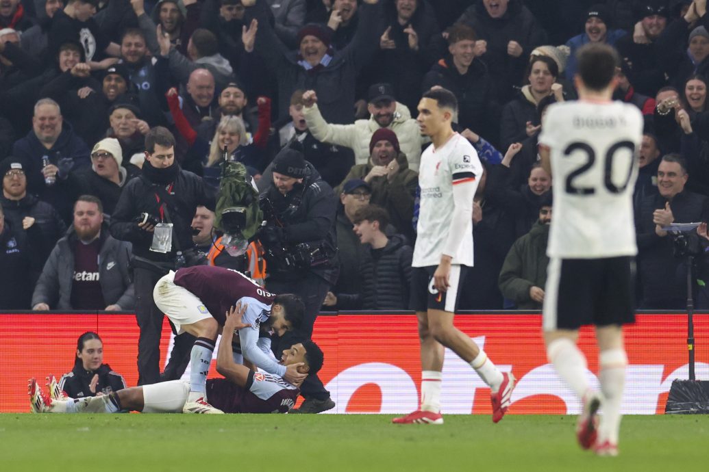 客场平维拉近3轮仅1胜 红军英超争冠有变数