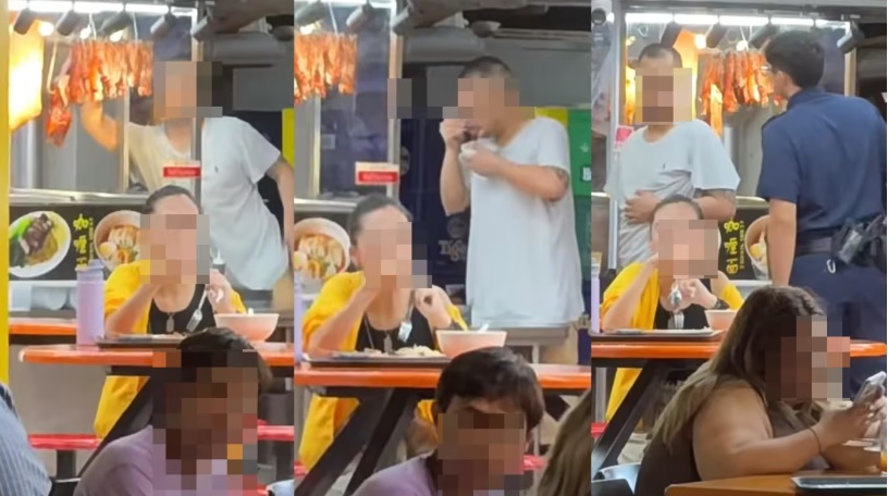 *已签发*柔:狮城二三事:醉汉深夜大闹狮城咖啡店 闯烧腊摊自取食物