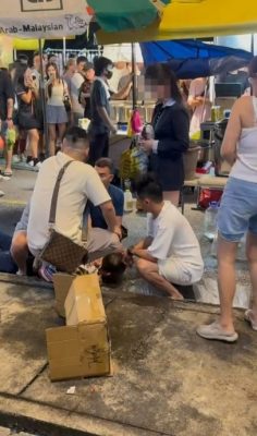 疑夜市偷拍裙底被识破 男子遭路人制伏被捕