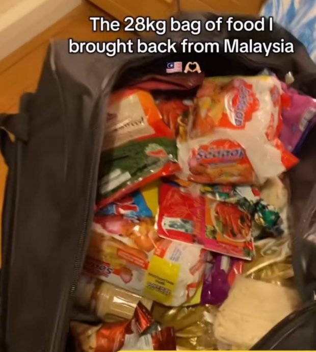 英国女子狂大马28公斤零食回国