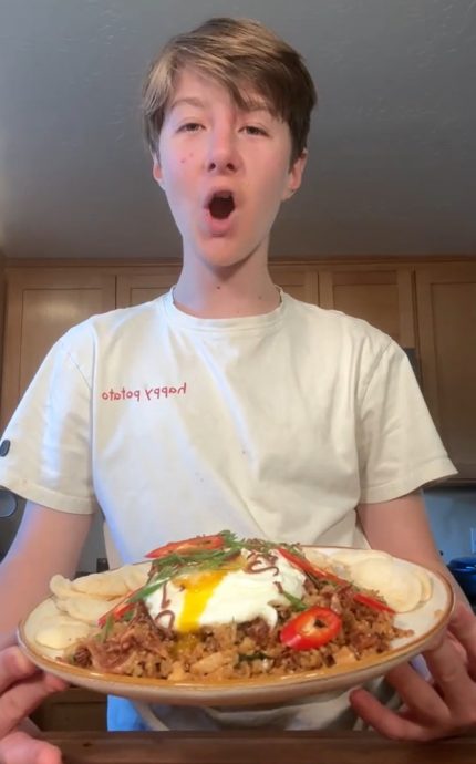 视频|外国少年展现炒饭烹饪技巧 网民赞像大厨给pass!