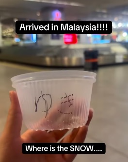  视频|日被女子挑战不可能任务 从北海道带一碗雪回大马