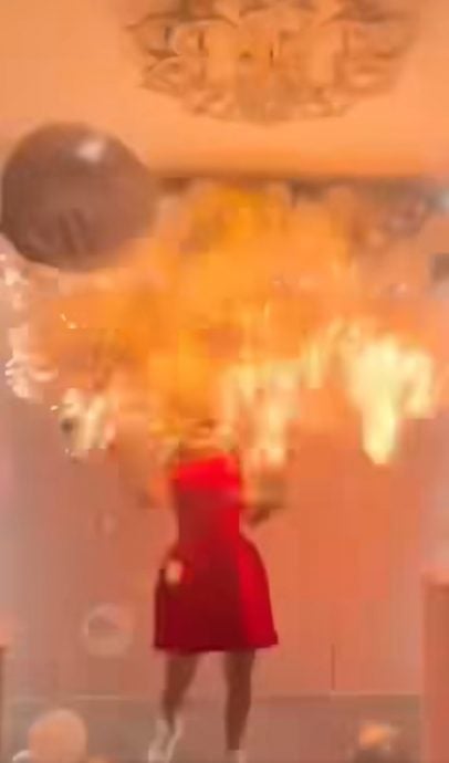 视频|生日会氢气球变火球 寿星女半张脸烧伤