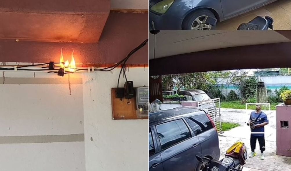 视频|跑步路过发现电线着火 男子敲门吵醒邻居一家