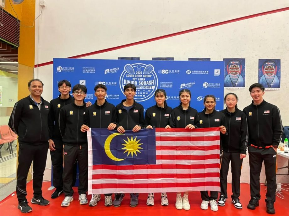 香港亚洲青少年壁球赛 大马男女队皆夺3连胜