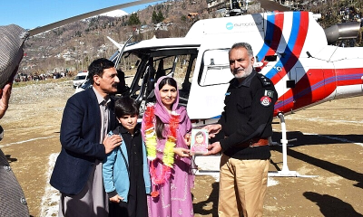 Pakistani Nobel Laureate Malala makes first visit to hometown since being attacked