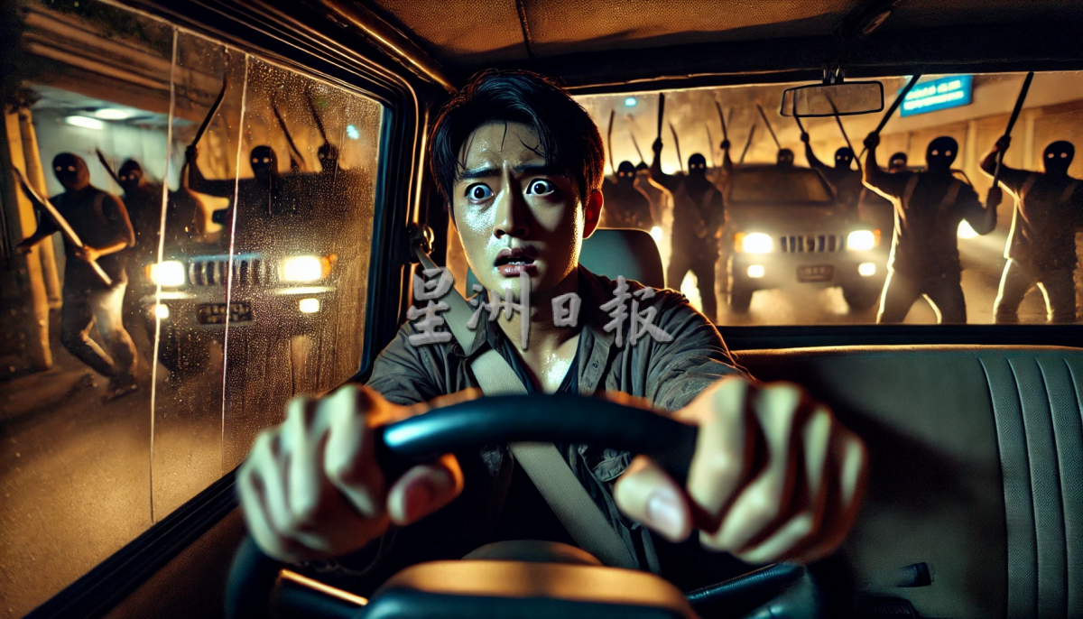 *已签发* 柔:年轻男子坐车内遭围攻 挡风玻璃破手部受伤