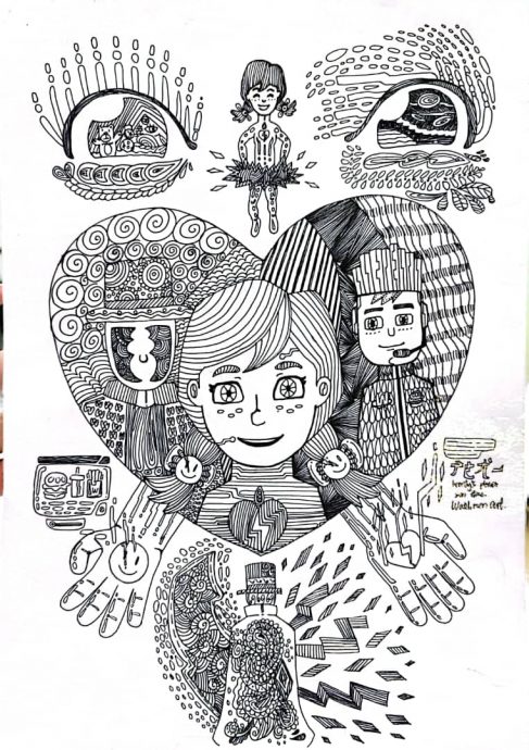 暖势力/天赋惊人充满想象力  星儿用画笔连接外界