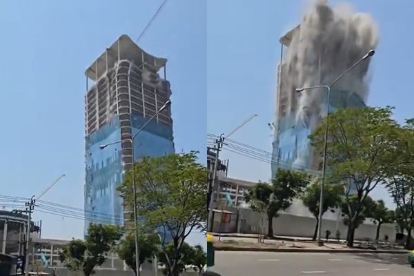 曼谷大楼震垮“仅7人逃出”　43人受困待救