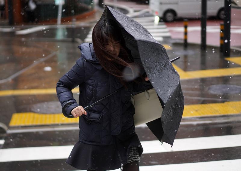 罕见3月雪 东京发大雪警报 JR部分停驶