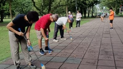 霹雳现代艺术协会 活伴乐龄 太平湖推广地书活动