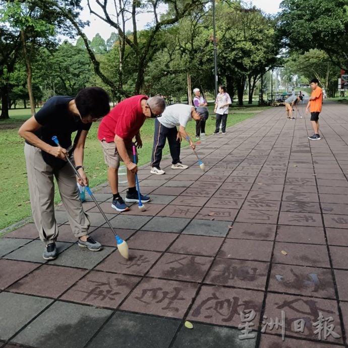 霹雳现代艺术协会 活伴乐龄 太平湖推广地书活动