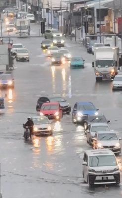 清晨数小时豪雨   甲市多地闪淹