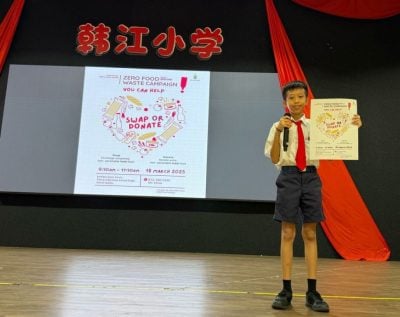 小学生拒浪费食物 张永翰发起零浪费食物运动