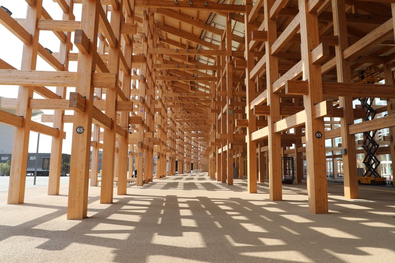 ​大阪世博“大屋根”打造世界最大木建筑 蕴含福岛震后复兴希望