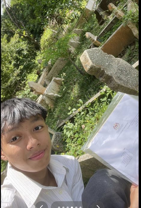 “不是领奖台，而是墓园” 他把SPM成绩献给天上的家人