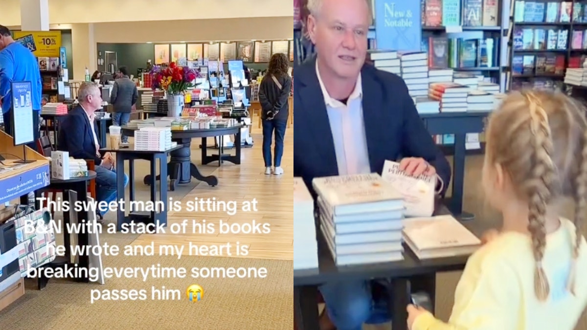 作家办签书会无人参加 小女孩1暖举缔造奇迹