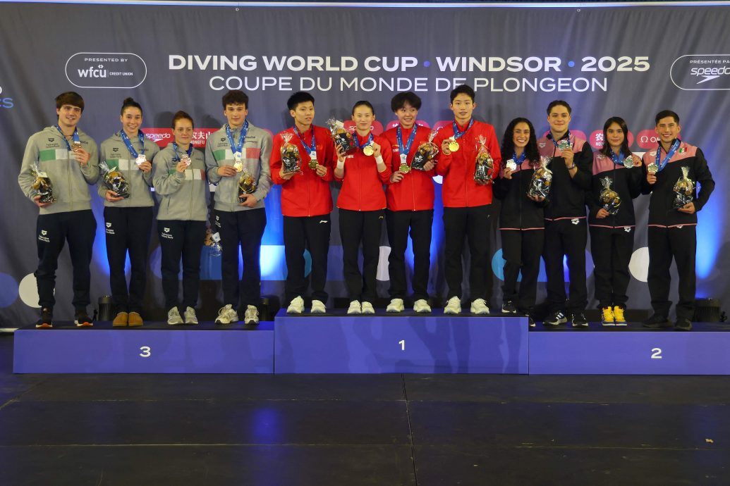 加拿大站世界杯跳水赛  中国混合团体赛轻松夺金