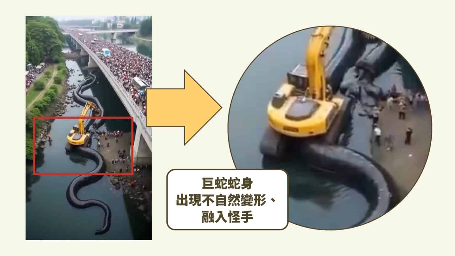 国：求真：破世界纪录金蛇前所未见  又是AI生成假影象