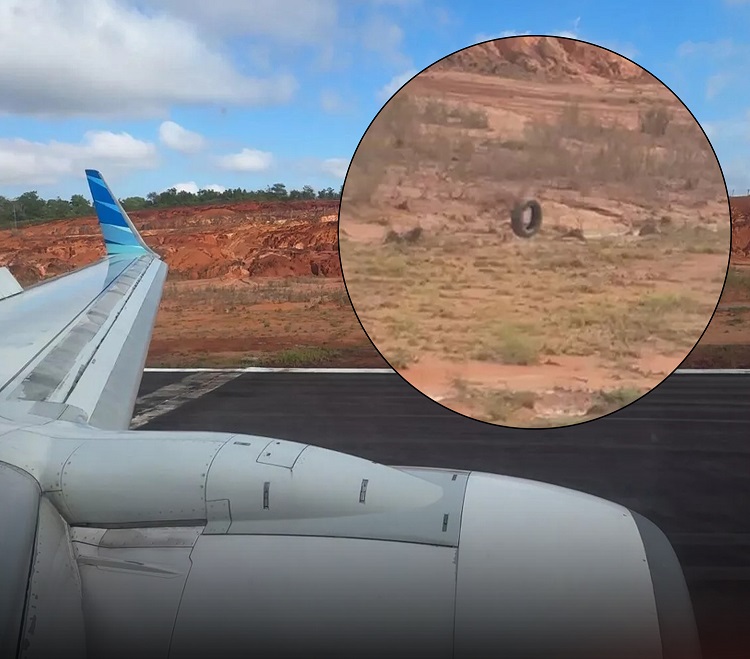 客机降陆轮胎飞脱 乘客目睹大吃一惊