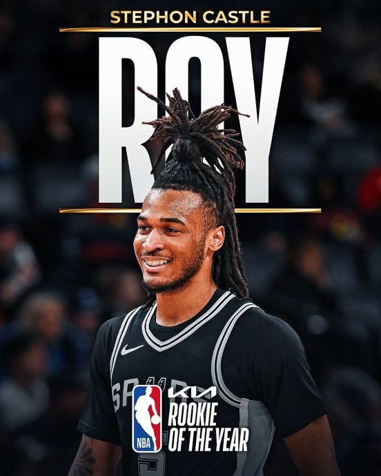 文班亚马祝贺卡瑟尔当选  马刺连2年出年度最佳新秀