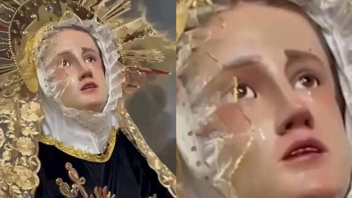 方济各辞世前圣母像“流泪”画面疯传?曾有科学解释